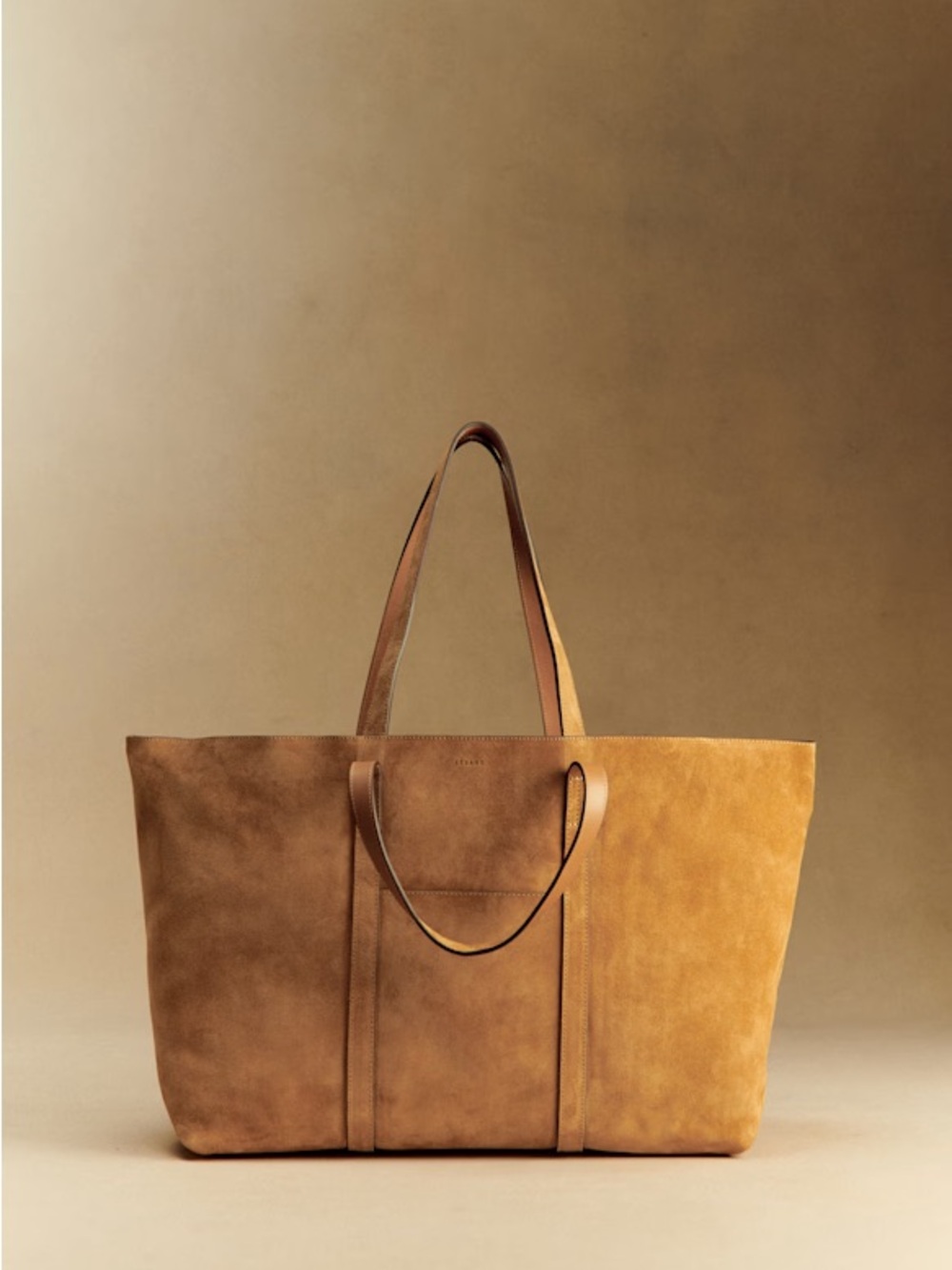 Sezane Tan Suede Tote Bag